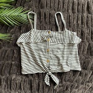 Size L Lush stripped cropped top